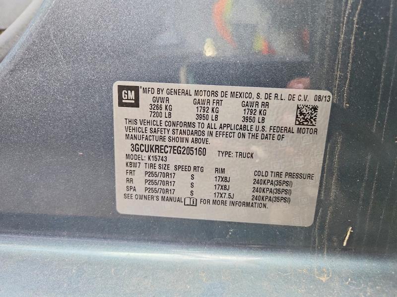 Продаж на аукціоні авто 2014 Chevrolet Silverado, vin: 3GCUKREC7EG205160, номер лоту: 69572336