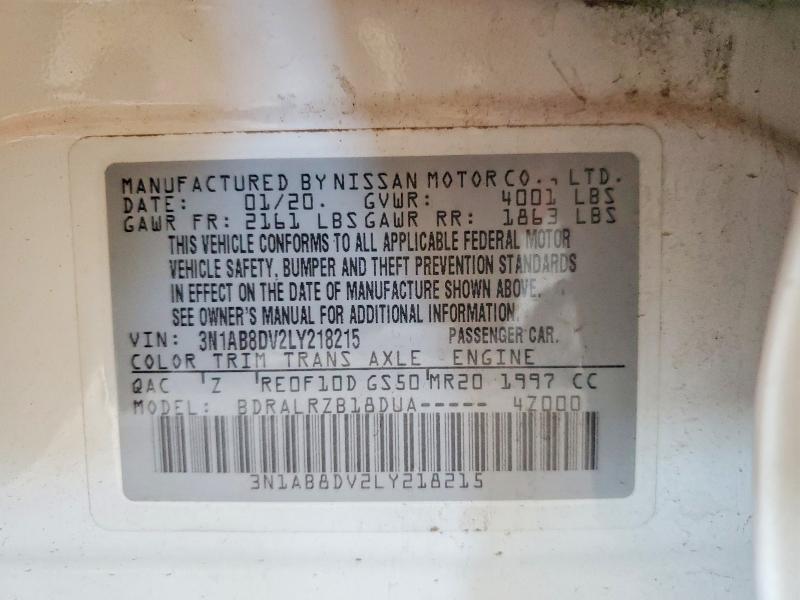 Aukcja sprzedaży 2020 Nissan Sentra, vin: 3N1AB8DV2LY218215, numer aukcji: 67991656