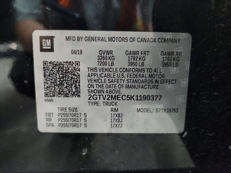 Продажа на аукционе авто 2019 Gmc Sierra Limited, vin: 2GTV2MEC5K1190377, номер лота: 67513726