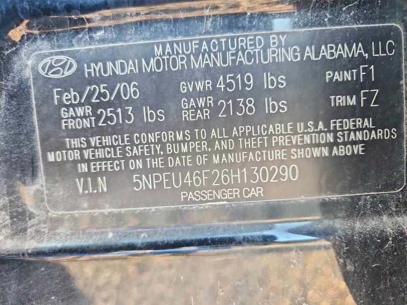 Продаж на аукціоні авто 2006 Hyundai Sonata, vin: 5NPEU46F26H130290, номер лоту: 68022936