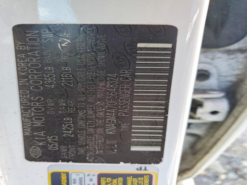 69166636 :رقم المزاد ، KNAGM4A70F5648324 vin ، 2015 Kia Optima مزاد بيع