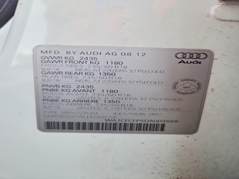 Продажа на аукционе авто 2013 Audi Q5, vin: WA1CFCFP5DA004556, номер лота: 68052346