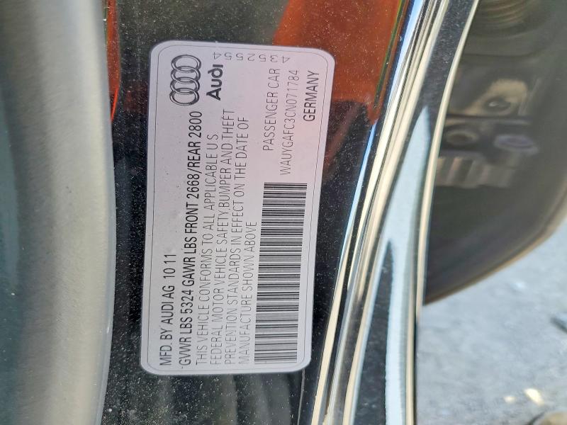 Aukcja sprzedaży 2012 Audi A7, vin: WAUYGAFC3CN071784, numer aukcji: 68077206