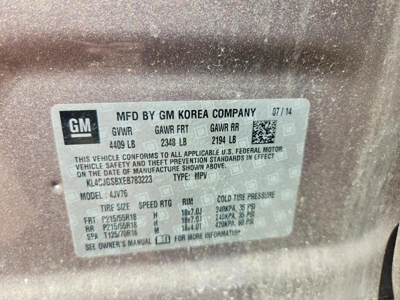 Продажа на аукционе авто 2014 Buick Encore, vin: KL4CJGSBXEB783223, номер лота: 68062896