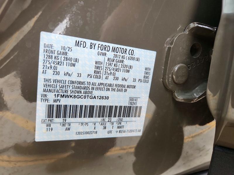 Продаж на аукціоні авто 2026 Ford Explorer, vin: 1FMWK8GC0TGA12630, номер лоту: 68618906