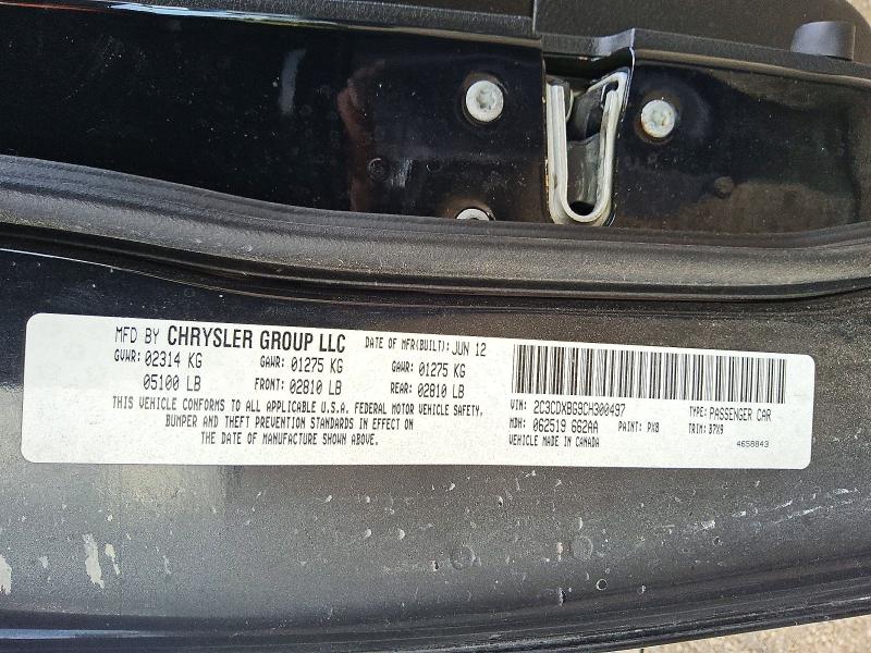 2012 Dodge Charger მანქანა იყიდება აუქციონზე, vin: 2C3CDXBG9CH300497, აუქციონის ნომერი: 65603346