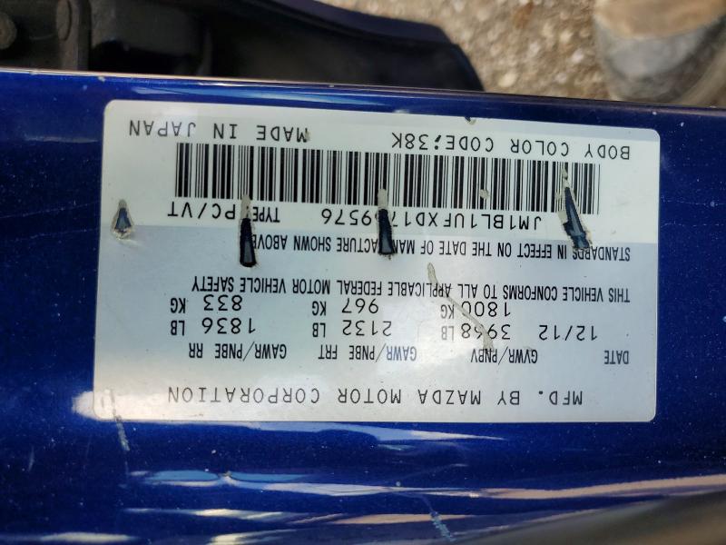Продаж на аукціоні авто 2013 Mazda 3, vin: JM1BL1UFXD1769576, номер лоту: 67398226