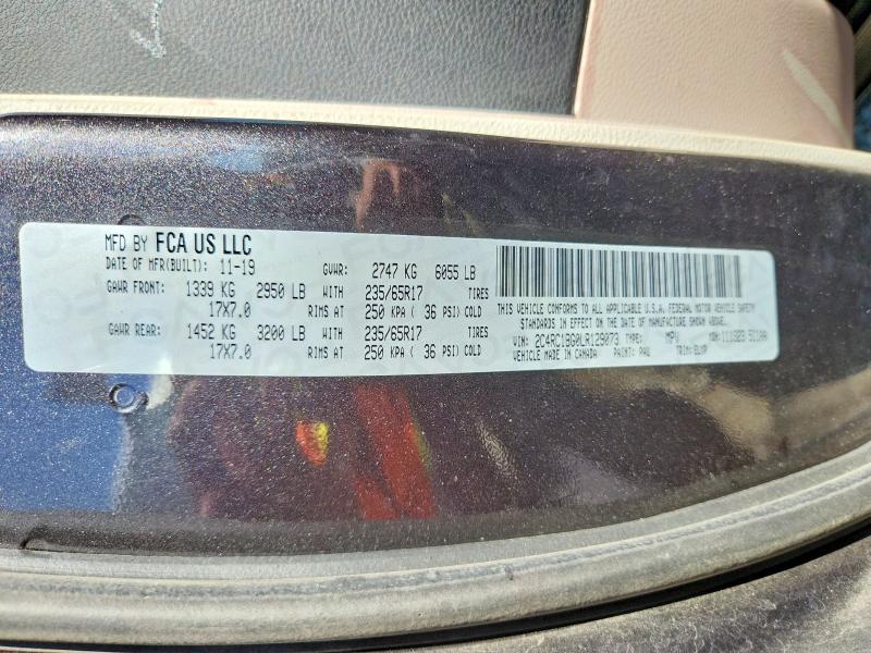 69981896 :رقم المزاد ، 2C4RC1BG0LR129073 vin ، 2020 Chrysler Pacifica مزاد بيع