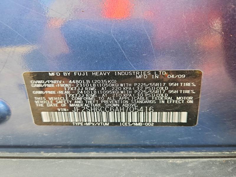 Aukcja sprzedaży 2010 Subaru Forester, vin: JF2SH6CC6AH705416, numer aukcji: 67221656