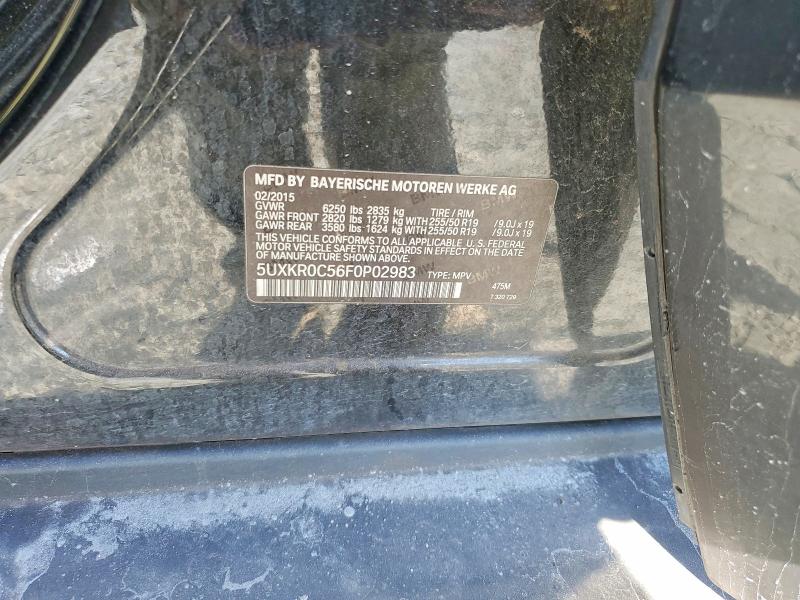 68041516 :رقم المزاد ، 5UXKR0C56F0P02983 vin ، 2015 Bmw X5 مزاد بيع