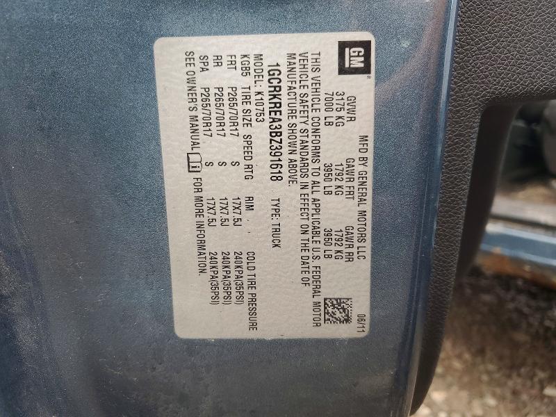 Aukcja sprzedaży 2011 Chevrolet Silverado, vin: 1GCRKREA3BZ391618, numer aukcji: 69747076