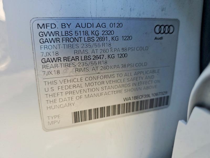Продаж на аукціоні авто 2020 Audi Q3, vin: WA1BECF39L1067329, номер лоту: 70746516