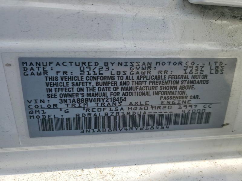 68044026 :رقم المزاد ، 3N1AB8BV4RY218454 vin ، 2024 Nissan Sentra مزاد بيع