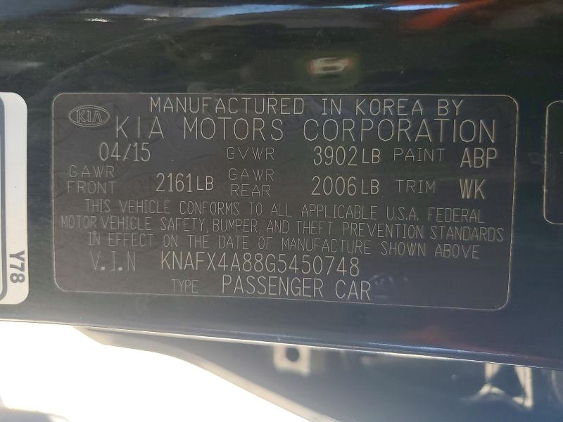 Aukcja sprzedaży 2016 Kia Forte, vin: KNAFX4A88G5450748, numer aukcji: 66854716