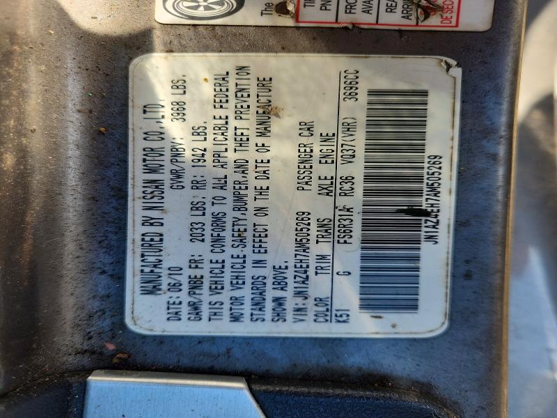 Продаж на аукціоні авто 2010 Nissan 370z, vin: JN1AZ4EH7AM505269, номер лоту: 70144566