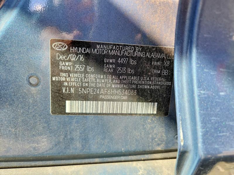 Продажа на аукционе авто 2017 Hyundai Sonata, vin: 5NPE24AF6HH534063, номер лота: 68927536
