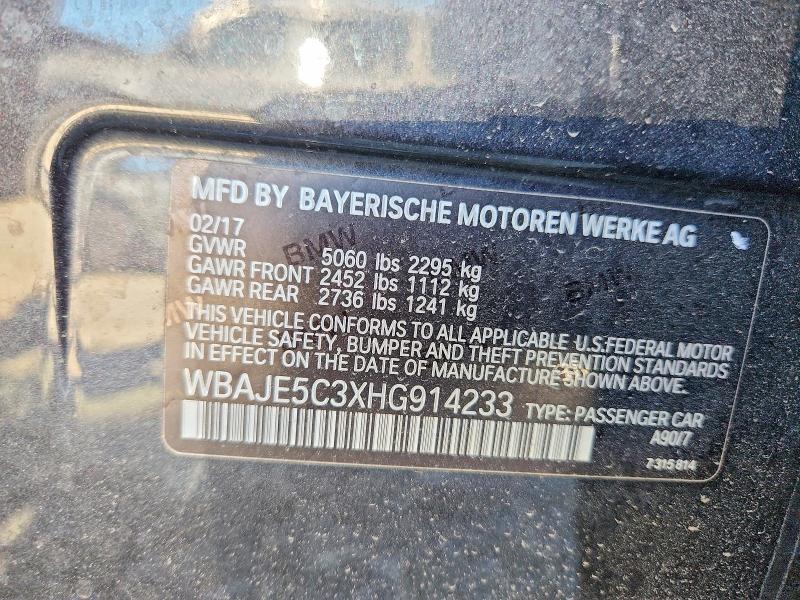 Продажа на аукционе авто 2017 Bmw 540, vin: WBAJE5C3XHG914233, номер лота: 70067786