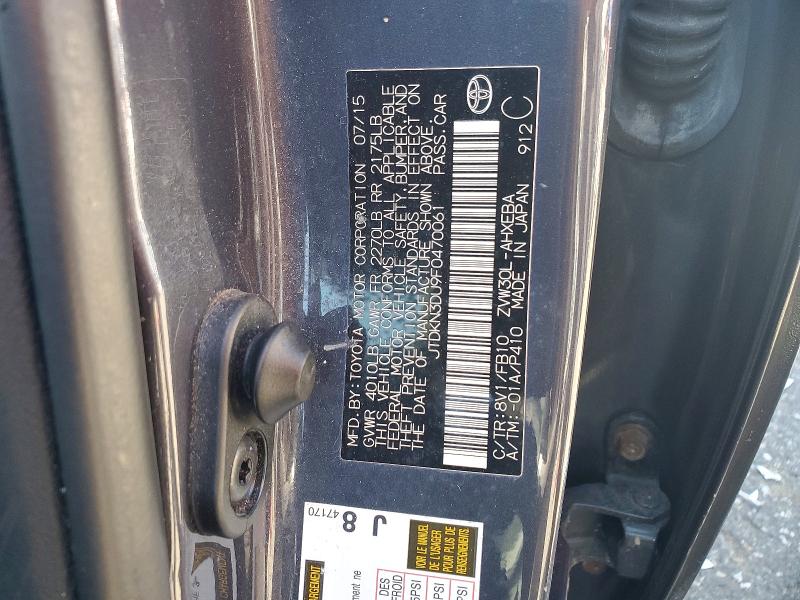 Aukcja sprzedaży 2015 Toyota Prius, vin: JTDKN3DU9F0470061, numer aukcji: 67779476