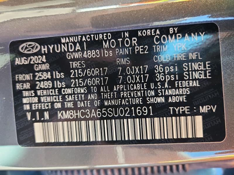 Продаж на аукціоні авто 2025 Hyundai Kona, vin: KM8HC3A65SU021691, номер лоту: 70851866