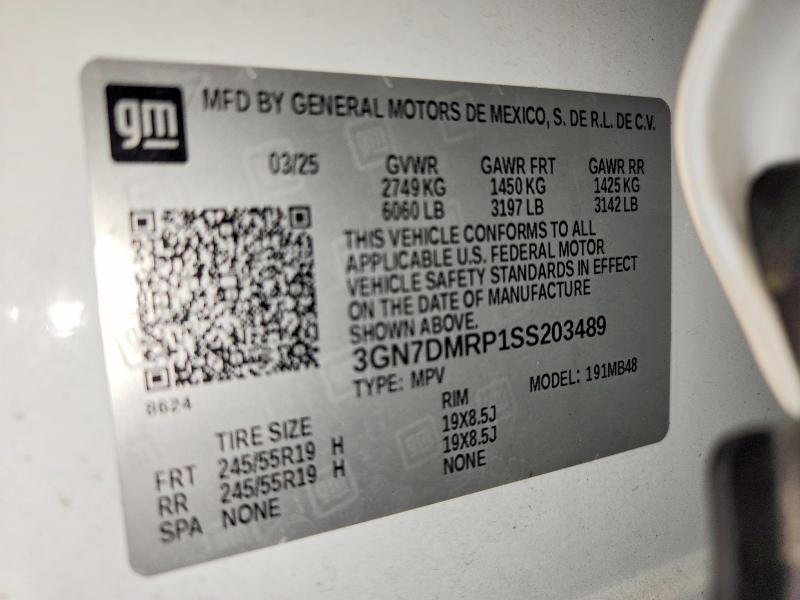 Aukcja sprzedaży 2025 Chevrolet Equinox, vin: 3GN7DMRP1SS203489, numer aukcji: 69116716