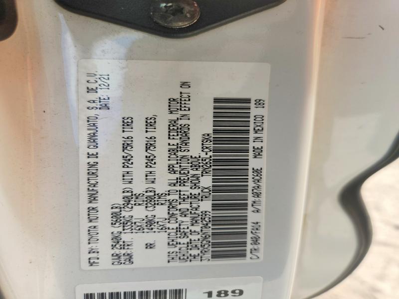 Aukcja sprzedaży 2022 Toyota Tacoma, vin: 3TYRX5GN6NT042599, numer aukcji: 70267666