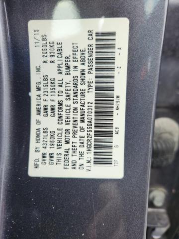 Продаж на аукціоні авто 2016 Honda Accord, vin: 1HGCR2F55GA070312, номер лоту: 70407576