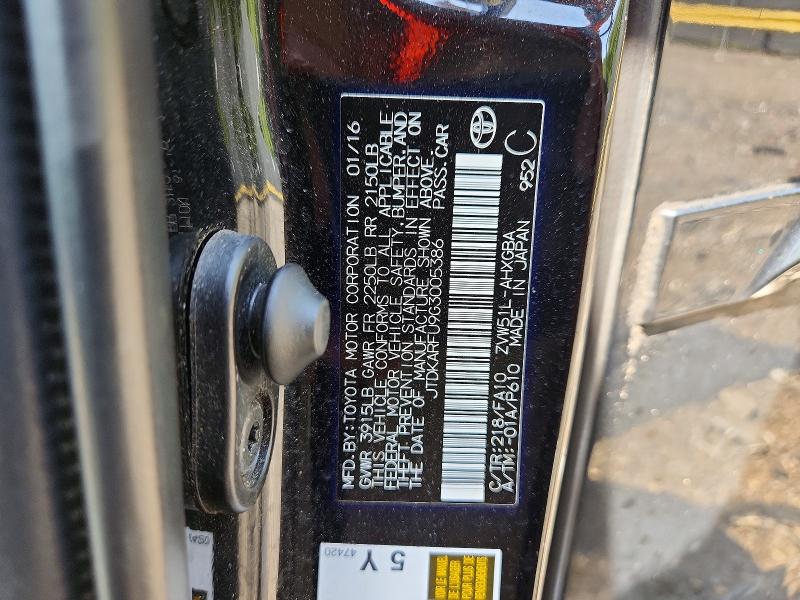 Aukcja sprzedaży 2016 Toyota Prius, vin: JTDKARFU9G3005386, numer aukcji: 67396986
