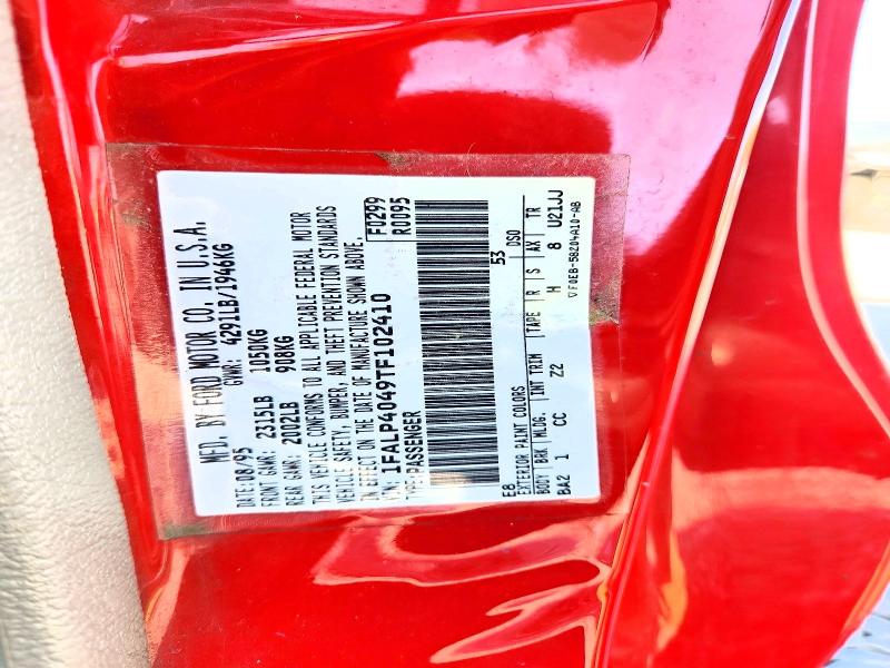 68139286 :رقم المزاد ، 1FALP4049TF102410 vin ، 1996 Ford Mustang مزاد بيع