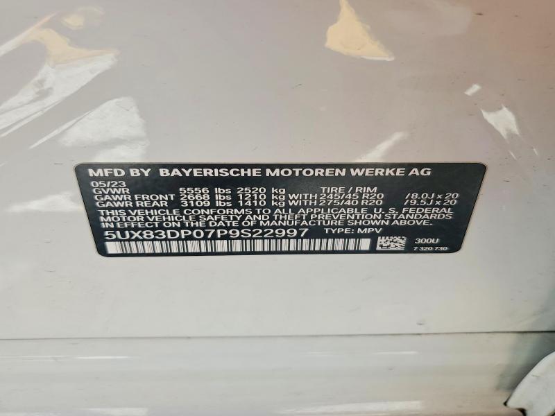Aukcja sprzedaży 2023 Bmw X3, vin: 5UX83DP07P9S22997, numer aukcji: 69354066