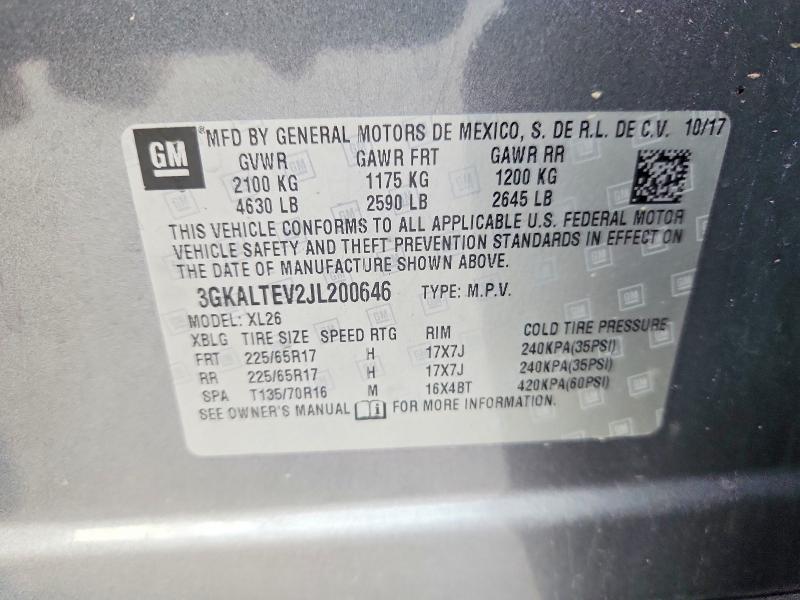 Продаж на аукціоні авто 2018 Gmc Terrain, vin: 3GKALTEV2JL200646, номер лоту: 67891826