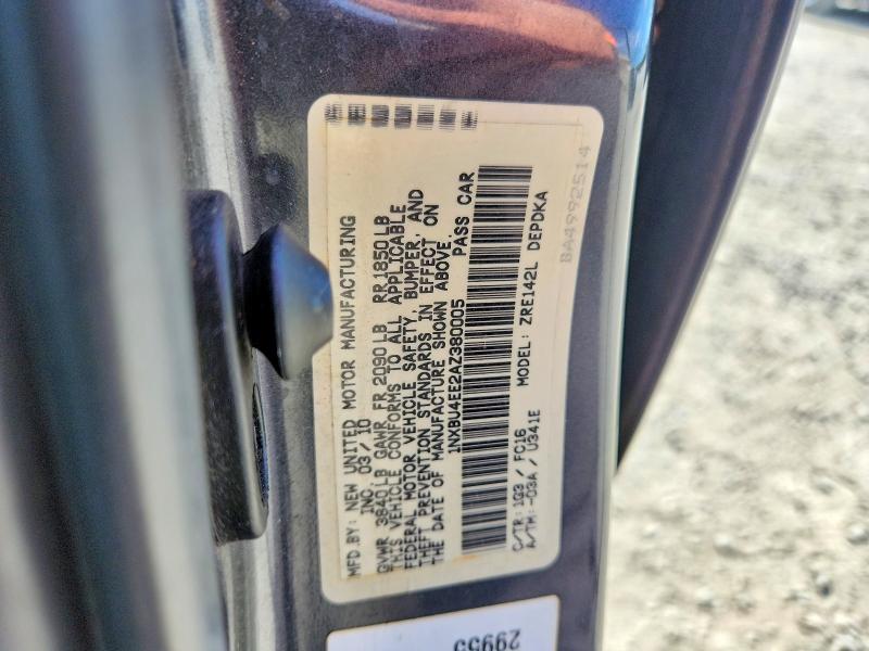 Auction sale of the 2010 Toyota Corolla, vin: 1NXBU4EE2AZ380005, lot number: 71271246