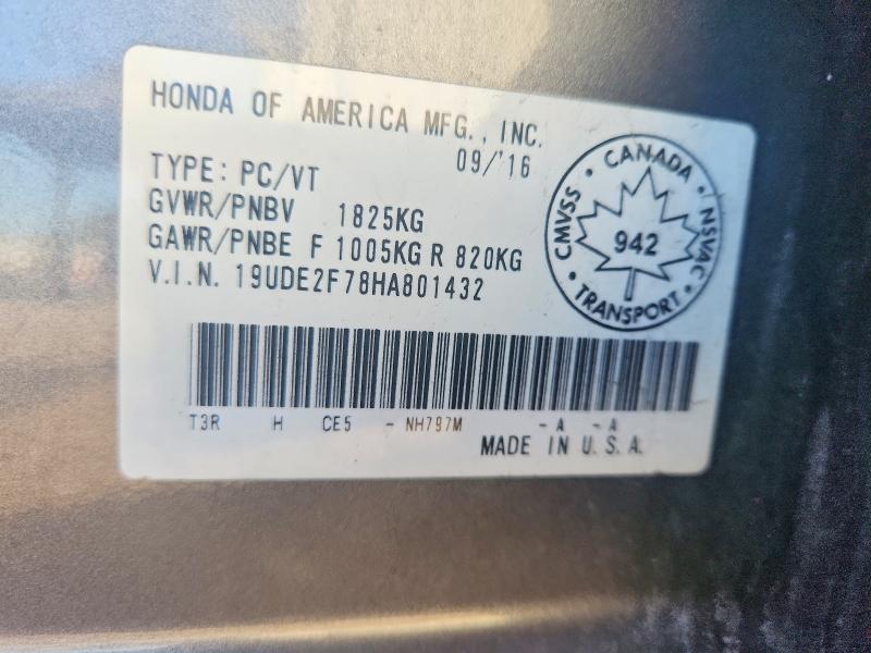 Aukcja sprzedaży 2017 Acura Ilx, vin: 19UDE2F78HA801432, numer aukcji: 69700676