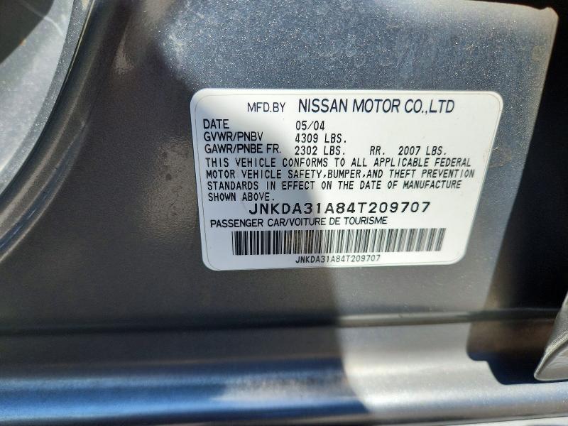 Продаж на аукціоні авто 2004 Infiniti I35, vin: JNKDA31A84T209707, номер лоту: 67169396