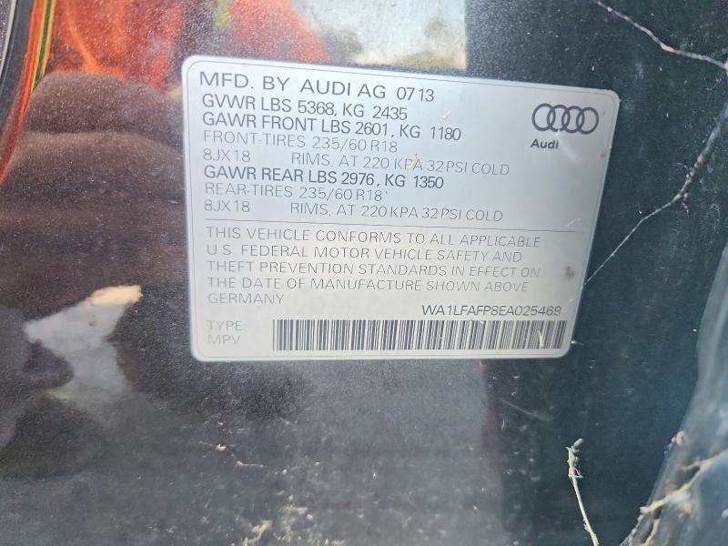 2014 Audi Q5 მანქანა იყიდება აუქციონზე, vin: WA1LFAFP8EA025469, აუქციონის ნომერი: 68198346