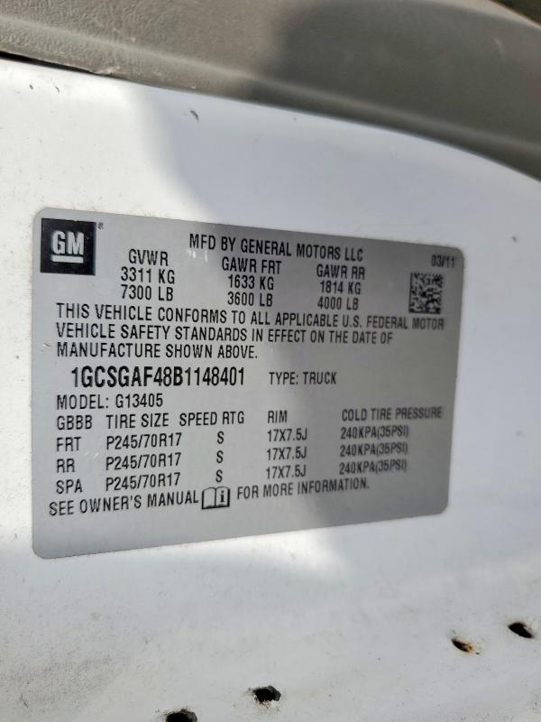 Продажа на аукционе авто 2011 Chevrolet Express G1500, vin: 1GCSGAF48B1148401, номер лота: 69775766