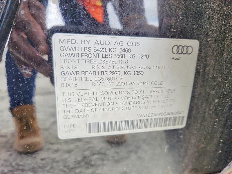 70372886 :رقم المزاد ، WA1C2AFP9GA059841 vin ، 2016 Audi Q5 مزاد بيع