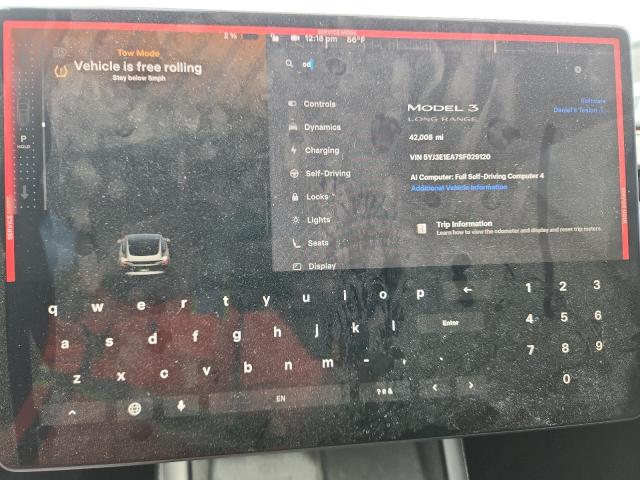 70407496 :رقم المزاد ، 5YJ3E1EA7SF029120 vin ، 2025 Tesla Model 3 مزاد بيع