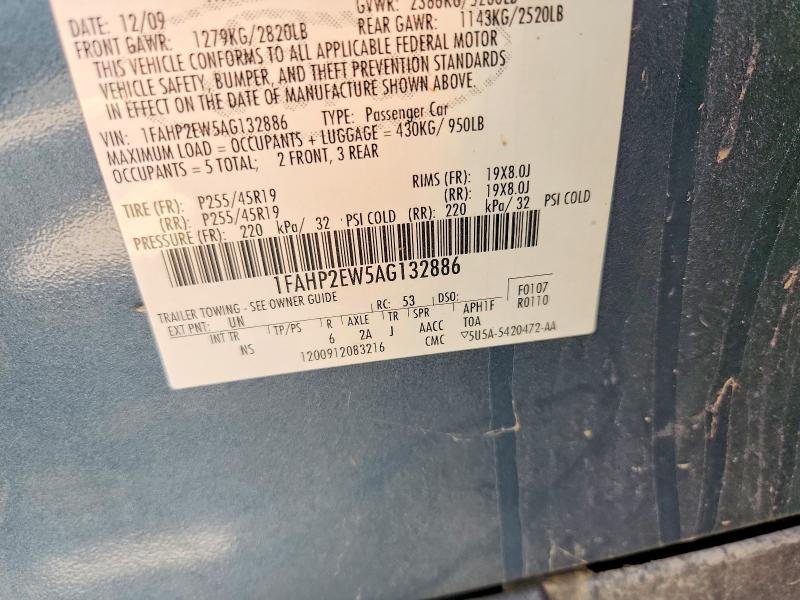 67350766 :رقم المزاد ، 1FAHP2EW5AG132886 vin ، 2010 Ford Taurus مزاد بيع