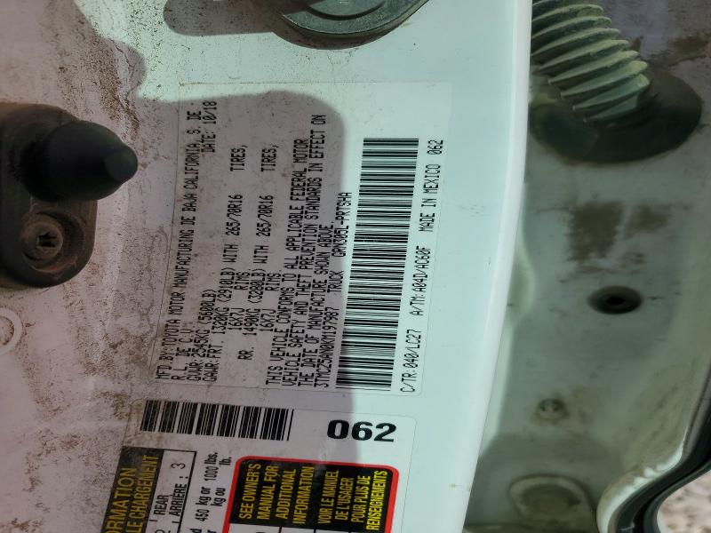 67857876 :رقم المزاد ، 3TMCZ5AN0KM197987 vin ، 2019 Toyota Tacoma مزاد بيع