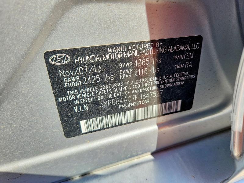 Продажа на аукционе авто 2014 Hyundai Sonata, vin: 5NPEB4AC7EH847527, номер лота: 68749406