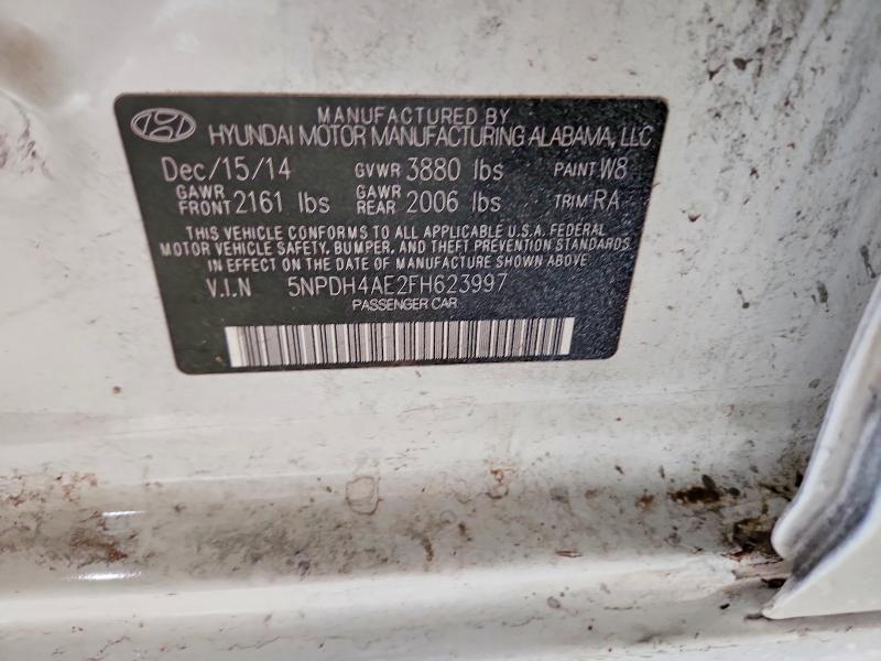 68877186 :رقم المزاد ، 5NPDH4AE2FH623997 vin ، 2015 Hyundai Elantra مزاد بيع