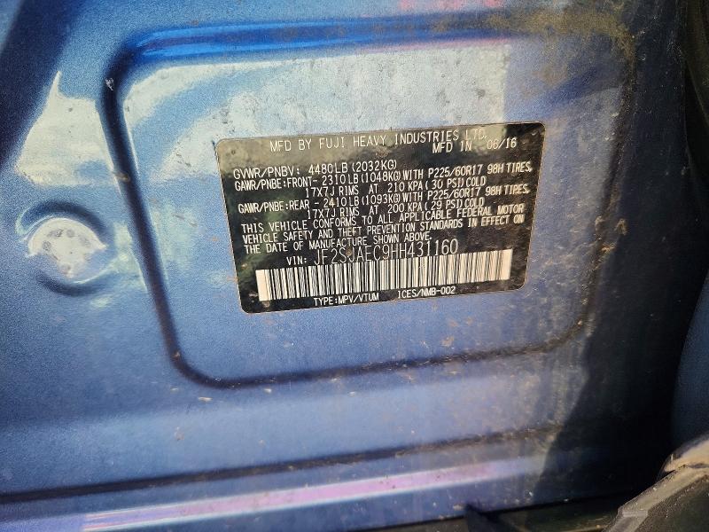 68427176 :رقم المزاد ، JF2SJAEC9HH431160 vin ، 2017 Subaru Forester مزاد بيع