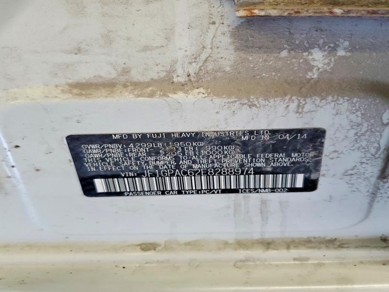 Aukcja sprzedaży 2014 Subaru Impreza, vin: JF1GPAC62E8288974, numer aukcji: 67645296
