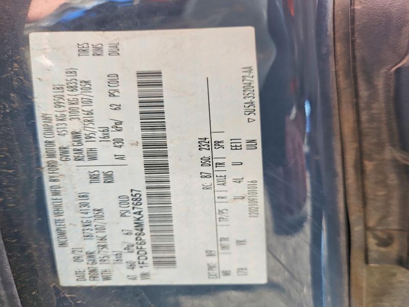 67253526 :رقم المزاد ، 1FDDF6P84MKA76857 vin ، 2021 Ford Transit مزاد بيع