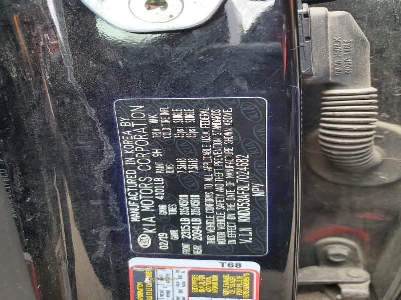 71027786 :رقم المزاد ، KNDJ53AF8L7024682 vin ، 2020 Kia Soul مزاد بيع