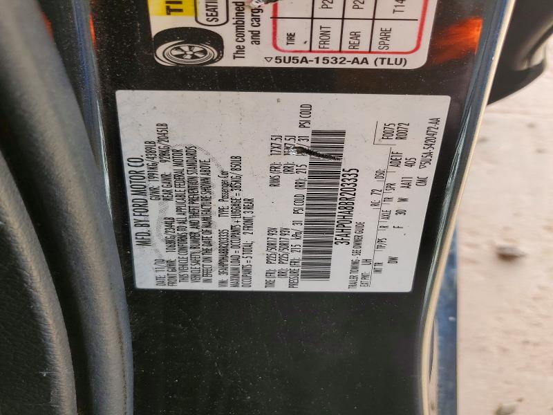 Продаж на аукціоні авто 2011 Ford Fusion, vin: 3FAHP0HA8BR203335, номер лоту: 68273296