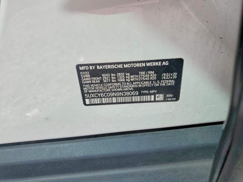 Продаж на аукціоні авто 2022 Bmw X6, vin: 5UXCY6C09N9N38069, номер лоту: 70314576