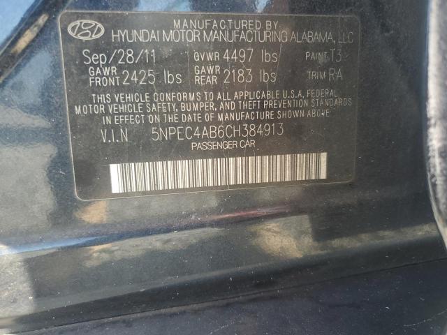 69088876 :رقم المزاد ، 5NPEC4AB6CH384913 vin ، 2012 Hyundai Sonata مزاد بيع