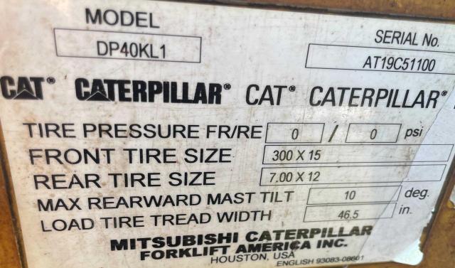 Aukcja sprzedaży 2008 Caterpillar Dp40kl1, vin: AT19C51100, numer aukcji: 69751096