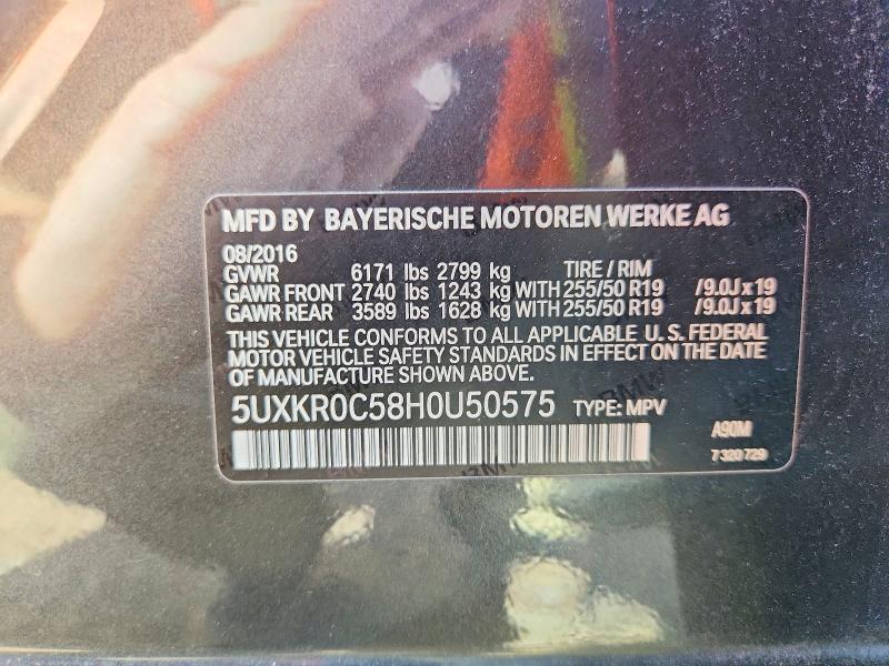 Aukcja sprzedaży 2017 Bmw X5, vin: 5UXKR0C58H0U50575, numer aukcji: 68617396